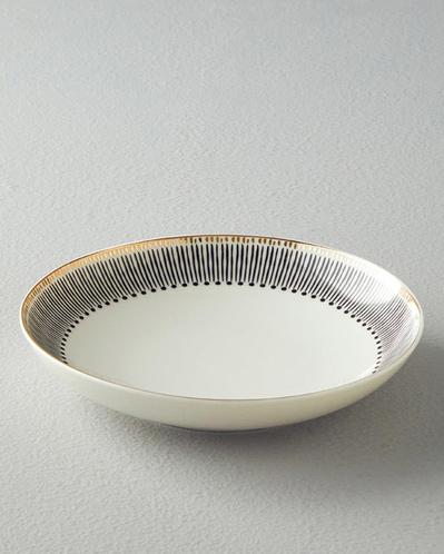 Modern Passion Bone Porselen Çukur Yemek Tabağı 20 cm Siyah