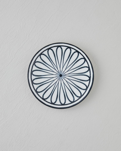 Monarch Porselen Pasta Tabağı 19 cm Siyah - Beyaz