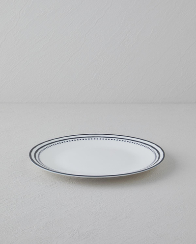 Monarch Porselen Servis Tabağı 25 cm Siyah - Beyaz