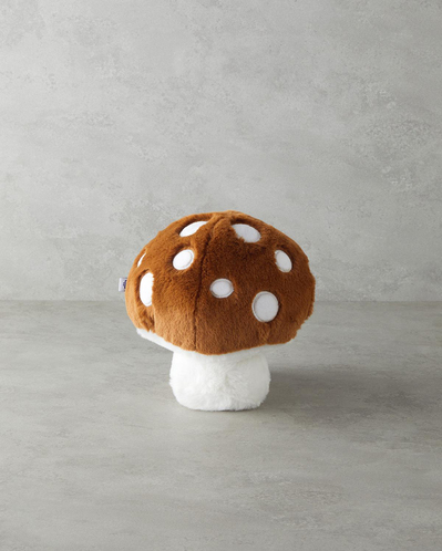 Mushroom Bebe Pelüş Dekoratif Kırlent 31x27 cm Acı Kahve