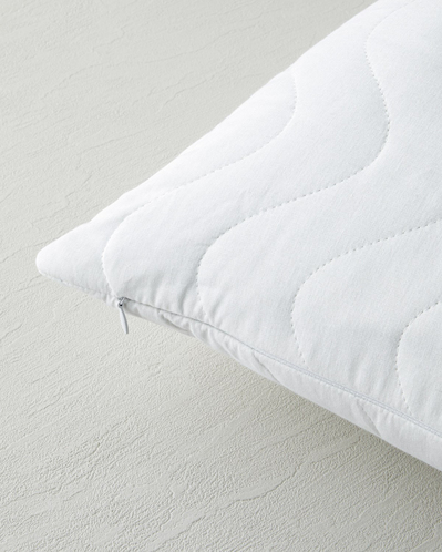 Napline Pamuklu Kapitoneli Sıvı Geçirmez Yastık Alezi 50x70 cm Beyaz