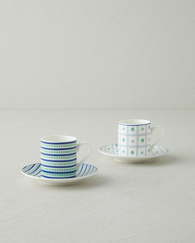 Nautica New Bone China 4 Parça 2 Kişilik Kahve Fincan Takımı 80 ml Mavi