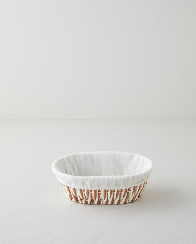 Navessa Kağıt Ekmek Sepeti 24x18x8 cm Krem