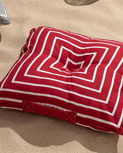 Northsea Pamuk Dekoratif Minder Beyaz - Bordo