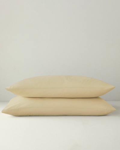 Novella Premium Pamuk Dokulu 2li Yastık Kılıfı 50x70 cm Açık Sarı