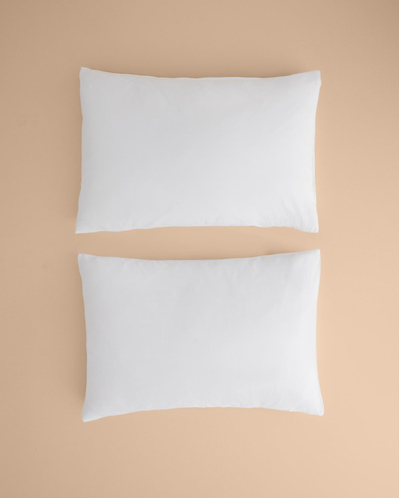 Novella Premium Pamuk Dokulu 2li Yastık Kılıfı 50x70 cm Beyaz