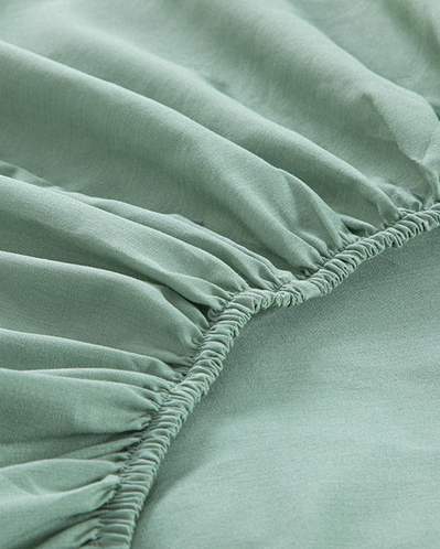 Novella Premium Soft Cotton Çift Kişilik Lastikli Çarşaf Takımı Seledon