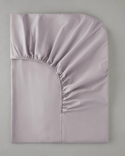 Novella Premium Pamuk Dokulu King Size Lastikli Çarşaf 180x200 cm Lila