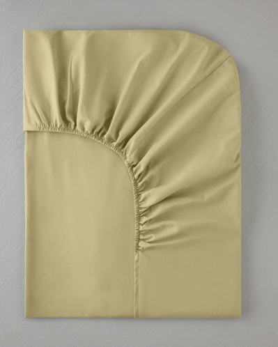 Novella Premium Pamuk Dokulu Tek Kişilik Lastikli Çarşaf 100x200 cm Açık Sarı