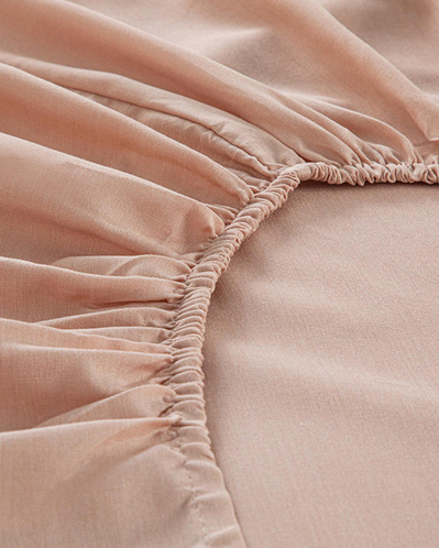 Novella Premium Soft Cotton Tek Kişilik Lastikli Çarşaf Takımı Gül Kurusu
