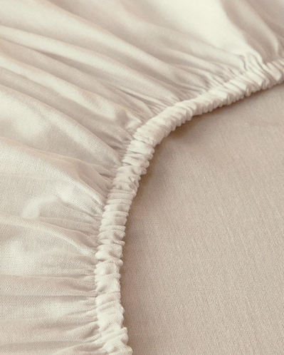 Novella Premium Soft Cotton Tek Kişilik Lastikli Çarşaf Bej