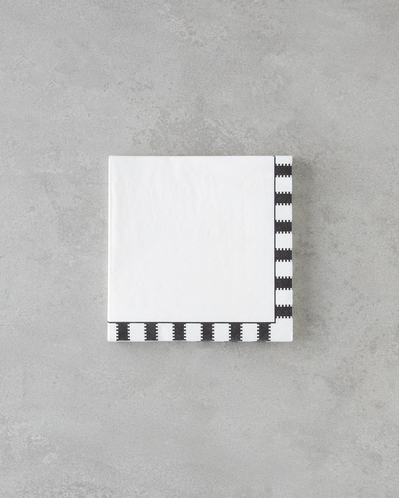 Nuvia 20li Kağıt Peçete 33x33 cm Siyah - Beyaz