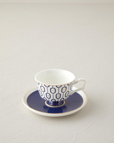 Octavia New Bone China 4 Parça 2 Kişilik Kahve Fincan Takımı 90 ml Lacivert