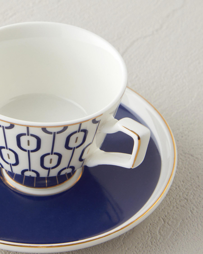 Octavia New Bone China 4 Parça 2 Kişilik Kahve Fincan Takımı 90 ml Lacivert