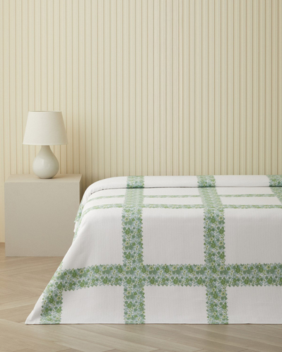 Petty Chic Çift Kişilik Pike 200x220 cm Yeşil