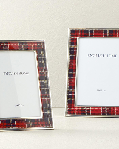 Plaid Çerçeve Bordo