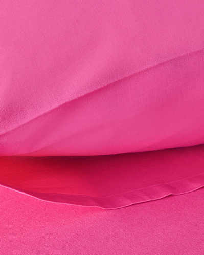Plain Çift Kişilik Lastikli Çarşaf Takımı Koyu Pembe