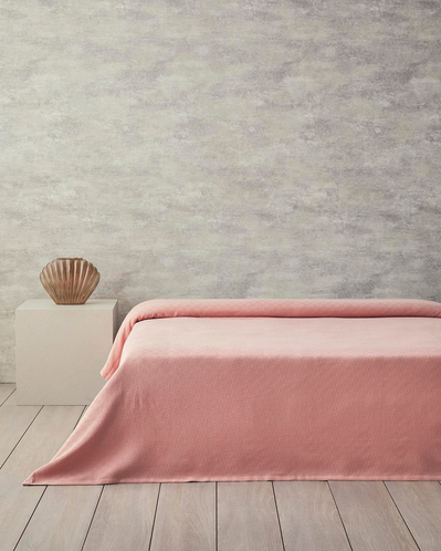 Plain Pamuklu Tek Kişilik Pike Pembe