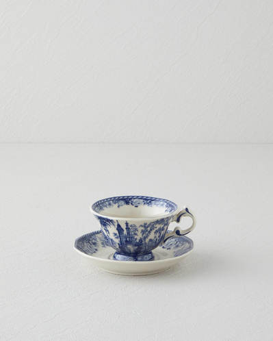 Preston Stoneware 2 Parça 1 Kişilik Kahve Fincan Takımı 100 ml Lacivert