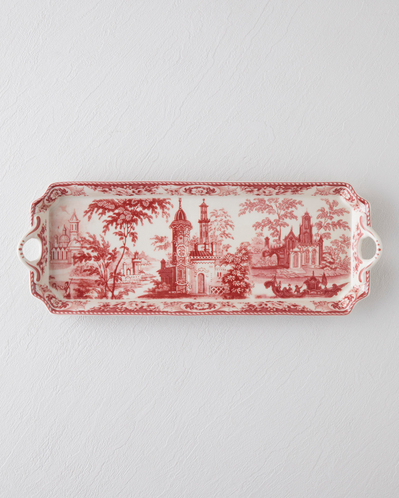 Preston Stoneware Kayık Tabak Bordo