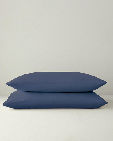 Pure %100 Pamuklu 2li Yastık Kılıfı 50x70 cm Gece Mavisi