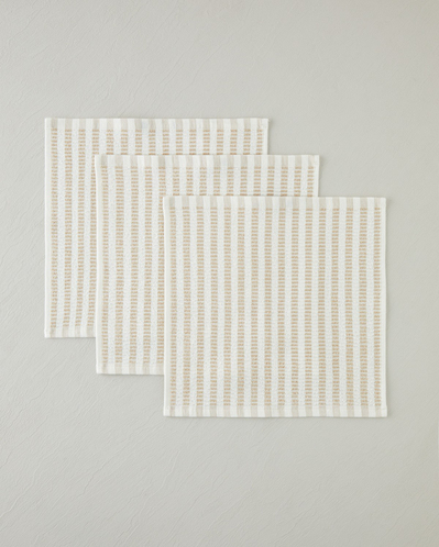 Pure Plaid Pamuklu 3lü Kurulama Bezi 30x30 cm Bej