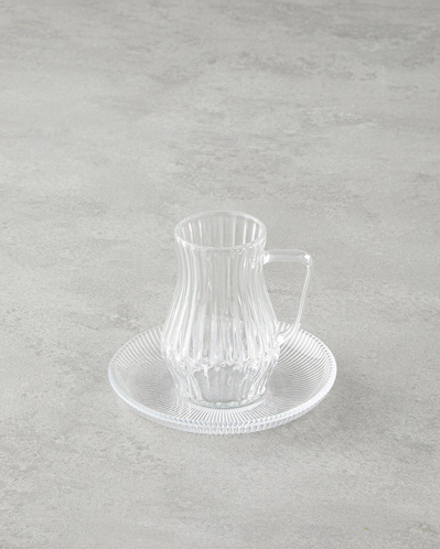 Rachel Cam 12 Parça 6 Kişilik Çay Seti 135 ml Şeffaf