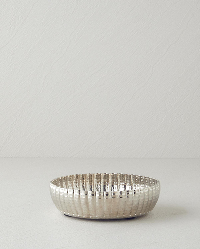 Regina Metal Dekoratif Tabak 15x15x4,5 cm Silver