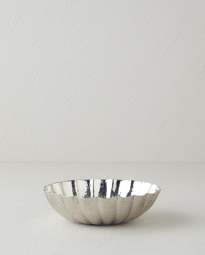 Rita Metal Dekoratif Tabak 15 x 15 x 4.5 cm Silver