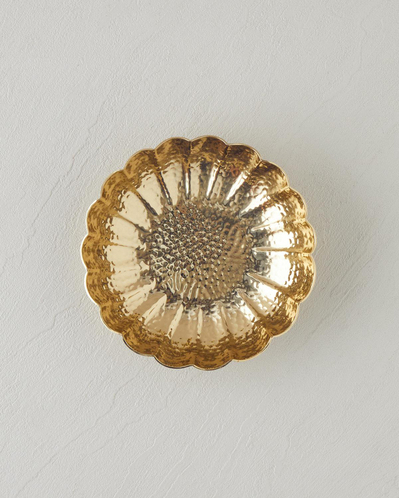 Rita Metal Dekoratif Tabak 18x18x4,5 cm Gold