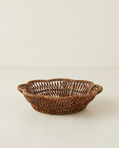 Roselle Rattan Sunumluk Kahverengi