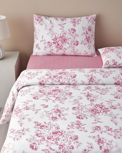 Rosey Violen King Size Nevresim Takımı Pembe