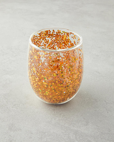 Shimmer Borosilikat Çift Cidarlı Bardak 400 ml Gold