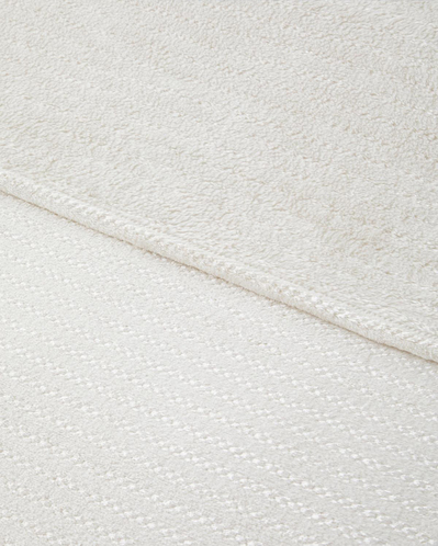 Shiny Lines Floşlu Supersoft Çift Kişilik Battaniye 200x220 cm Krem