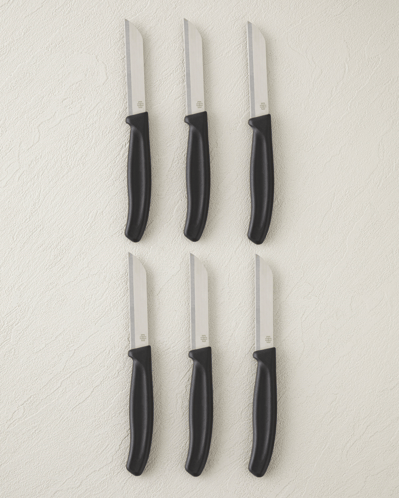 Silent Slash Paslanmaz Çelik 6lı Bıçak 9 cm Siyah