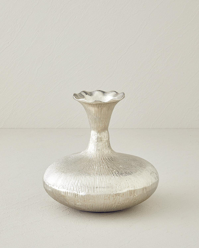 Silva Metal Vazo 19.5 x 19.5 x 19 cm Silver