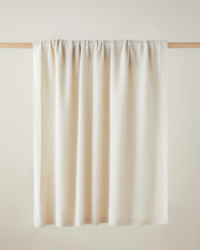 Simple White Koltuk Şalı 130x170 cm Ekru