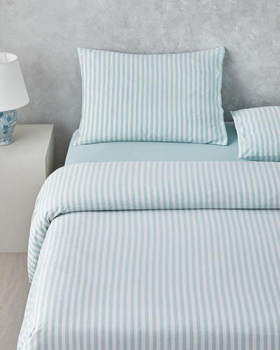 Soft Streaks İpliği Boyalı Çift Kişilik Çarşaflı Nevresim Takımı 200x220 cm Yeşil
