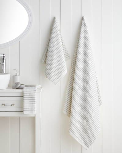 Soft Stripe %100 Pamuk Yüz Havlusu 50x80 cm Fildişi