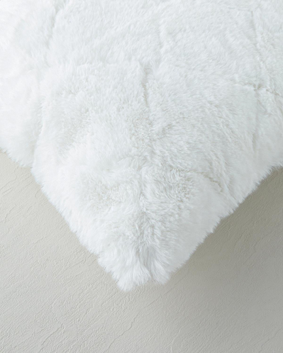 Soft Touch Rabbit Pelüş Kırlent Kılıfı 45x45 cm Beyaz