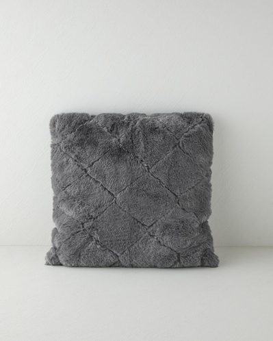 Soft Touch Rabbit Pelüş Kırlent Kılıfı 45x45 cm Antrasit
