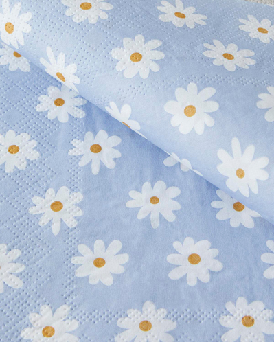 Spring Daisies 20li Kağıt Peçete 33x33 cm Mavi