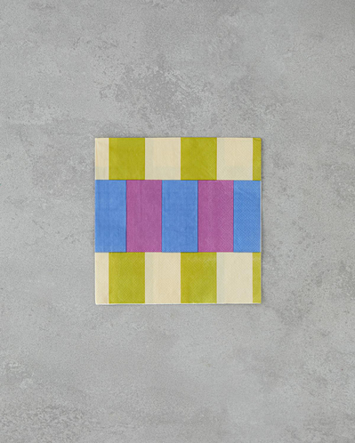 Summer Checkers 20li Kağıt Peçete 33x33 cm Mor-Sarı