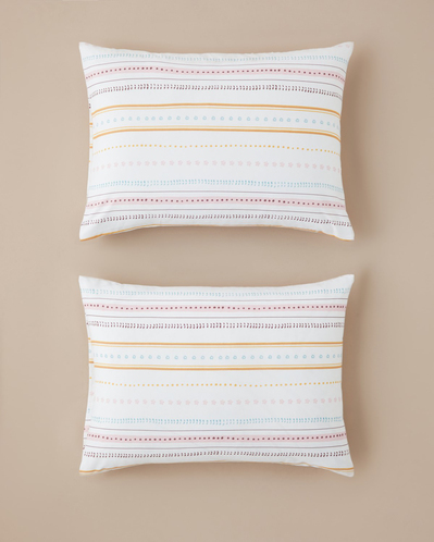 Sweet Stripes Kolay Ütülenir 2li Yastık Kılıfı 50x70 cm Pembe