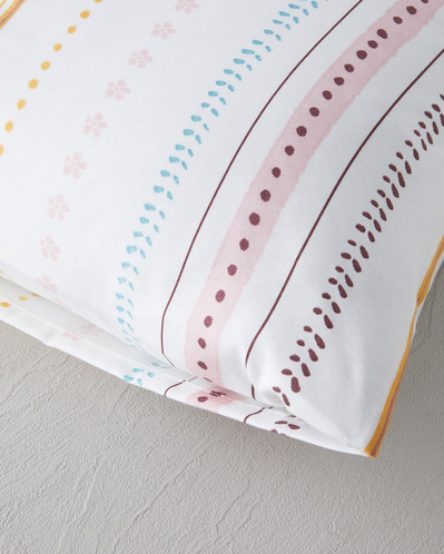 Sweet Stripes Kolay Ütülenir 2li Yastık Kılıfı 50x70 cm Pembe