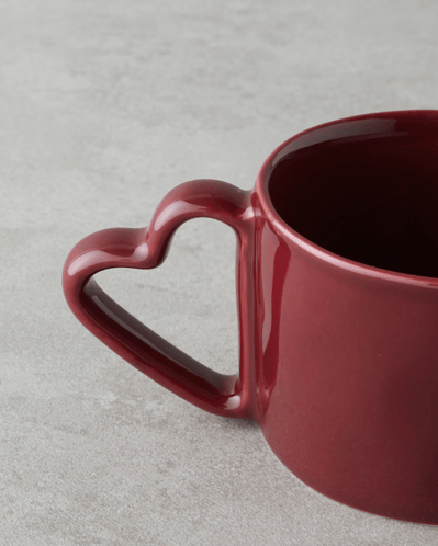 Sweethearts Stoneware 2li Kupa 285 ml Bej – Bordo
