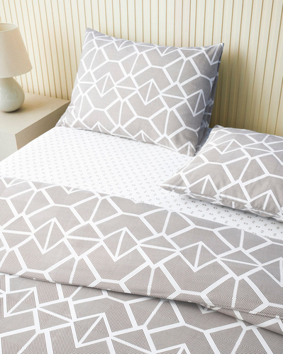 Triweave Kolay Ütülenir Çift Kişilik Çarşaflı Nevresim Takımı 200x220 cm Bej