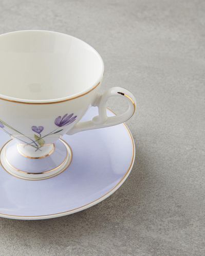 Valentina New Bone China 4 Parça 2 Kişilik Kahve Fincan Takımı 80 ml Lila