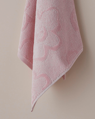 Velvet Bloom Pamuk Yüz Havlusu 50x80 cm Pembe