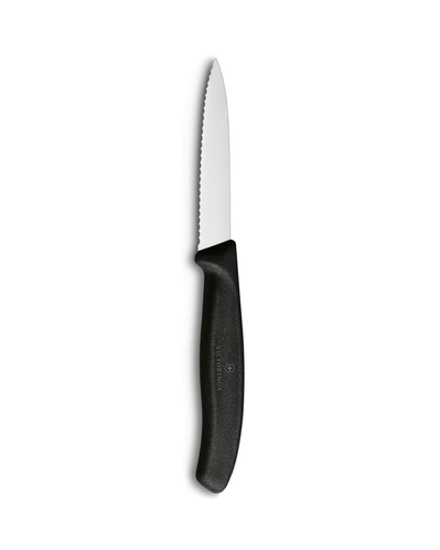 Victorinox 6.7633 Paslanmaz Çelik Tırtıklı Soyma Bıçak 8 cm Siyah